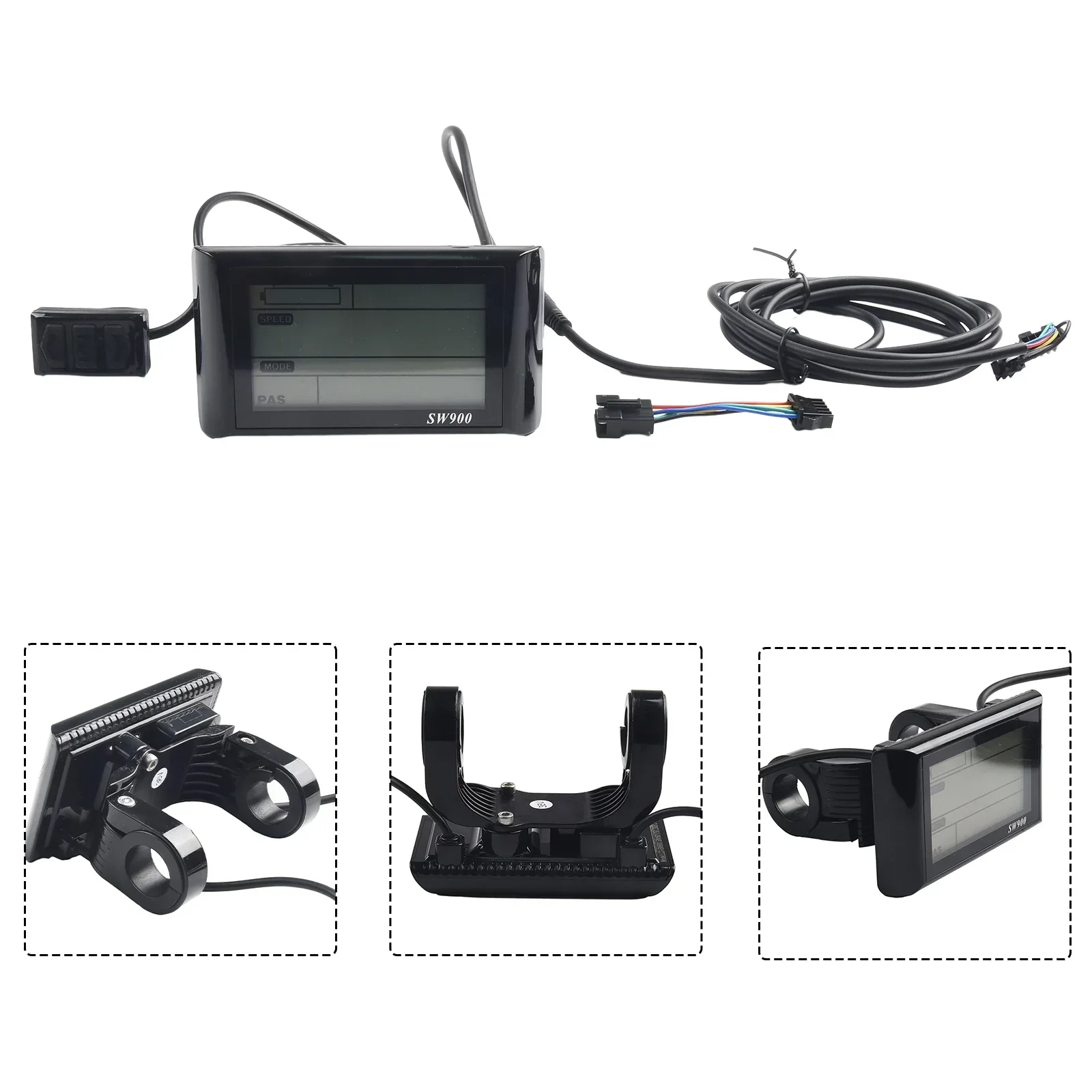 

New Practical LCD S900 Display Speed Control Control Panel SM Plug Scooter 24/36/48V Black Color Electric Bicycle