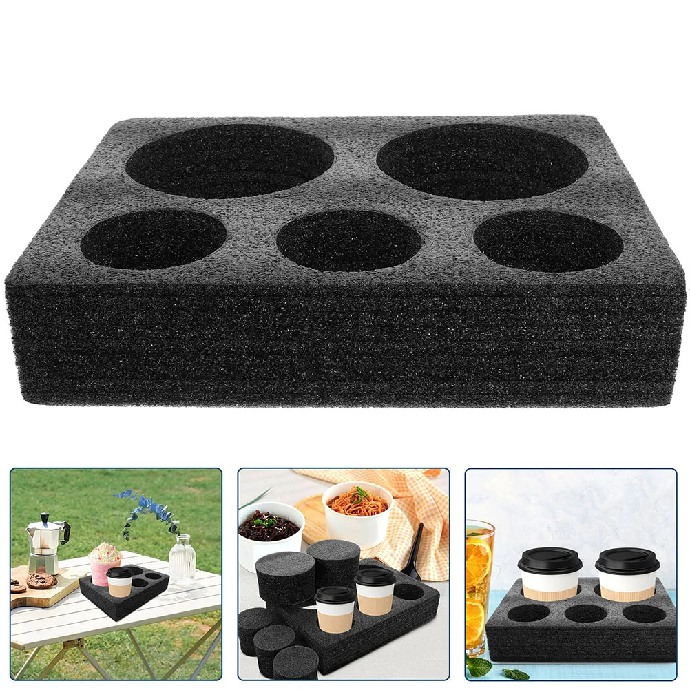 

2pcs Cup Holder Tray 3 Holes 5 Holes Tea Cup Holder For Cafe Takeaway Beverage Carrier Hot Cold Drinks