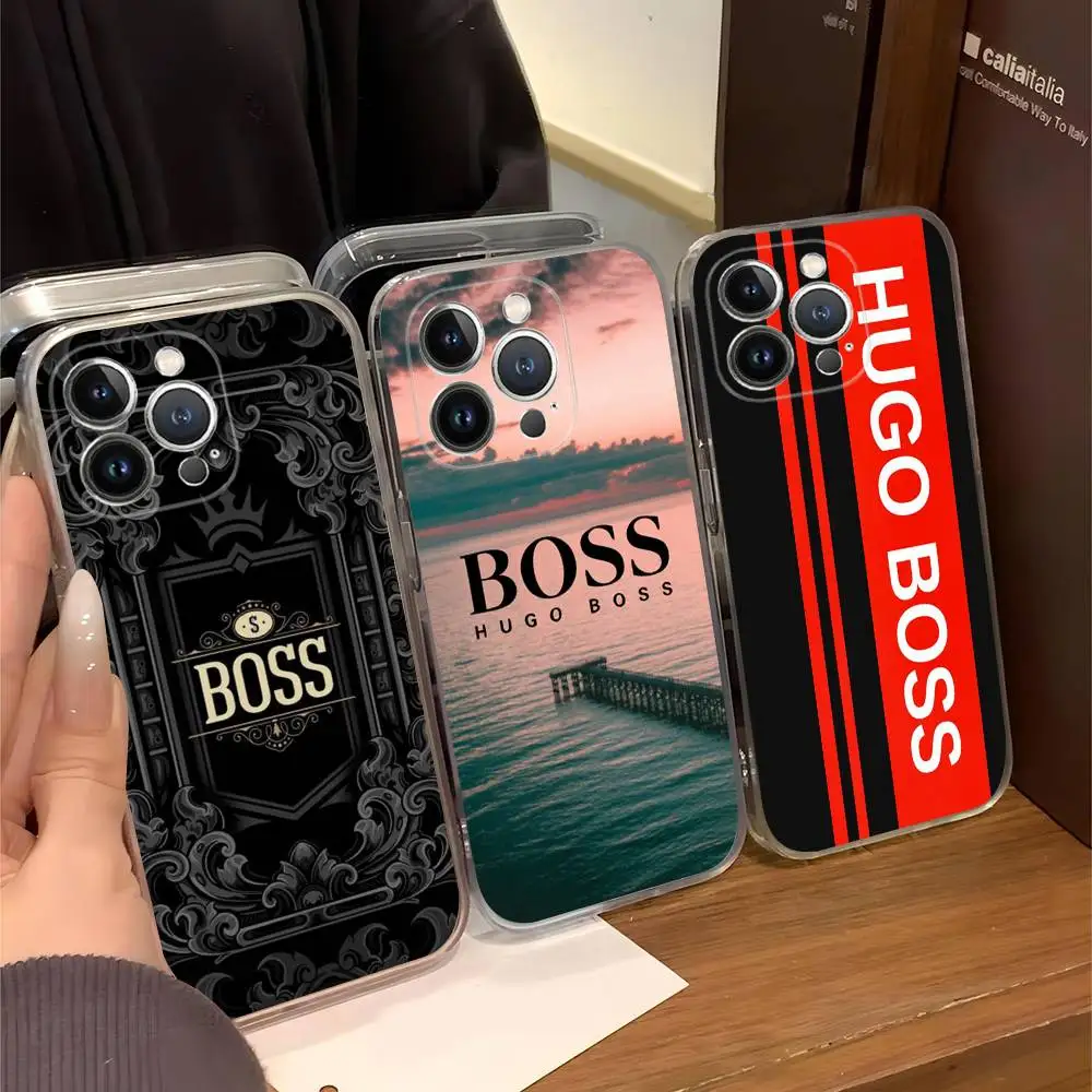 Diseño HUGO BBOSSES Funda de teléfono para IPhone 16 15 14 11 12 13 Mini Pro XS Max Funda 6 7 8 Plus X Funda Shell