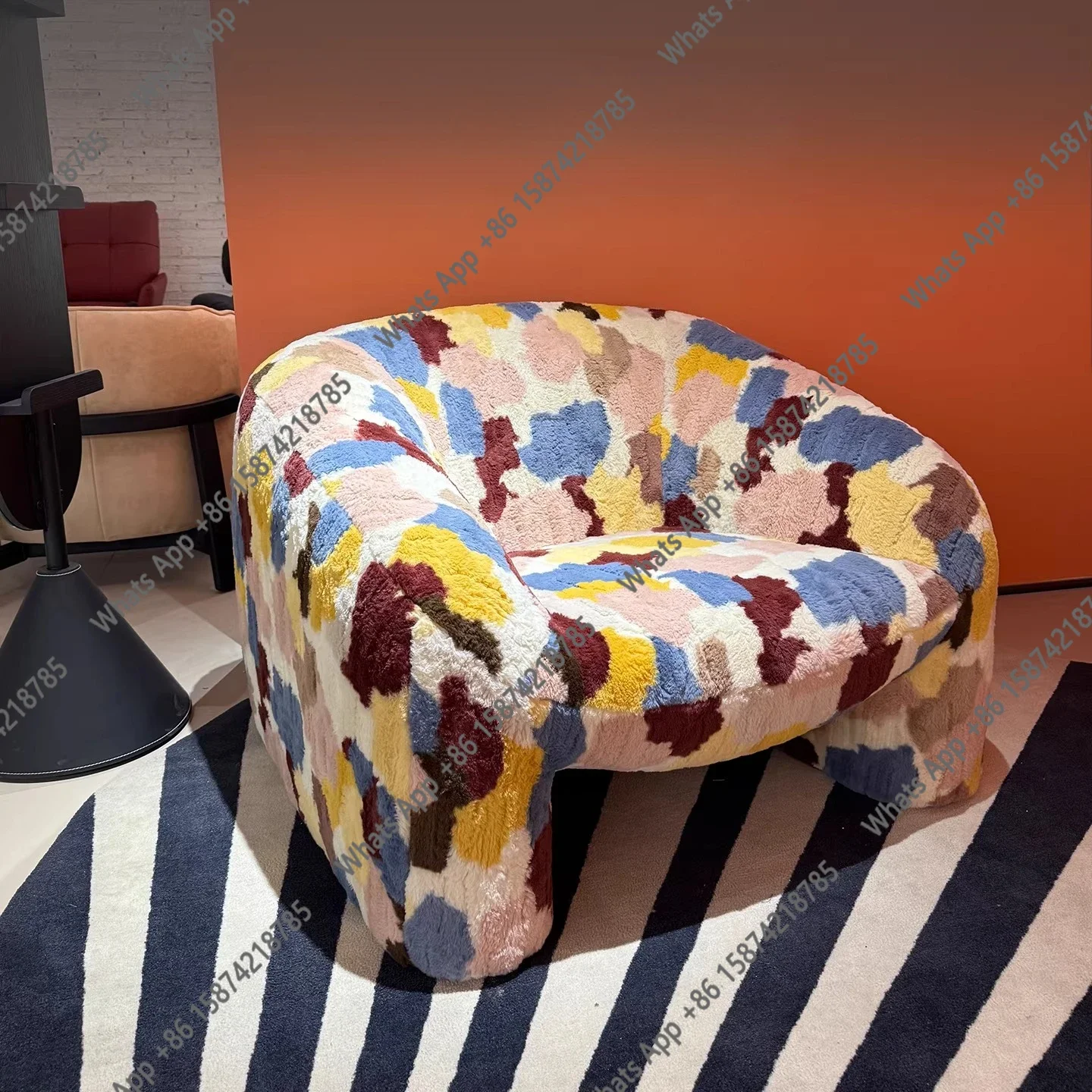 

Y64 Cloud Leisure Chair Wool Roll Color Design Haute Couture Furniture Art Fabric Home Sofa