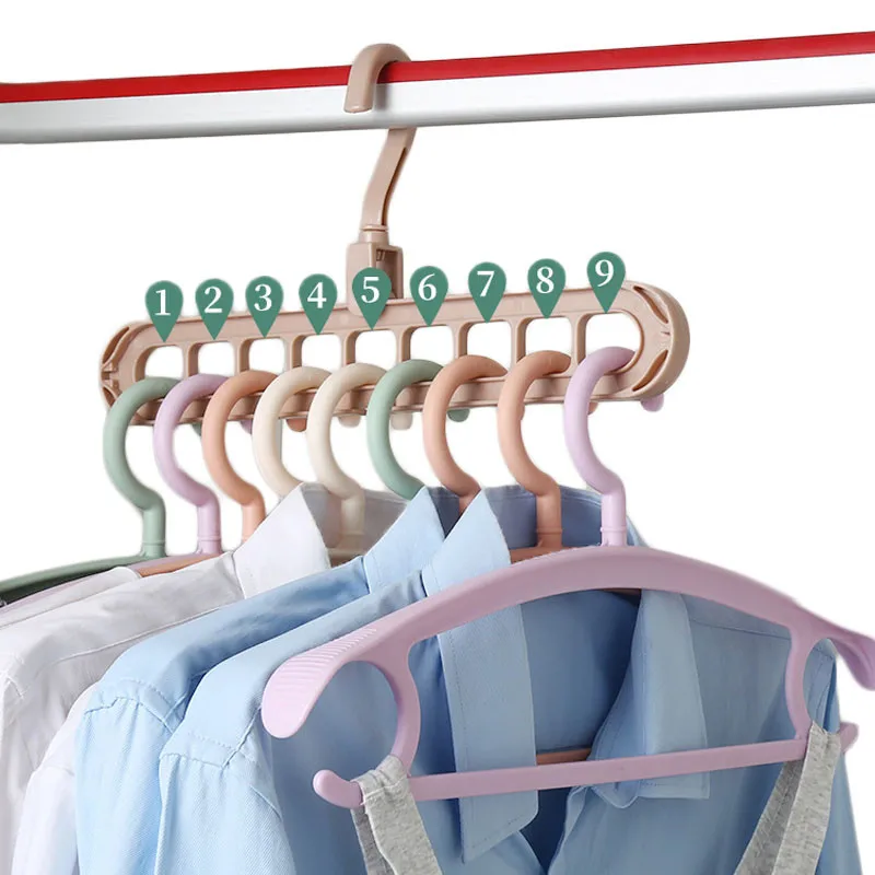 1-5pcs Magic Multi-port Support hangers for Clothes Drying Rack Multifunction Plastic Clothes rack drying hanger Storage Hangers