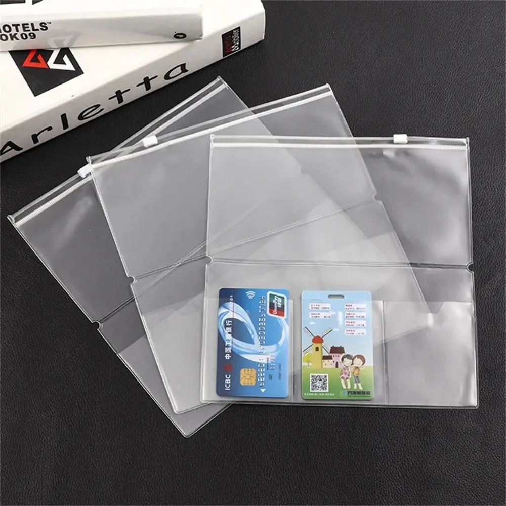 PVC Zipper Bag for Travelers Notebook Journal Planner Accessory Card Holder Storage Standard/Pocket/Passport