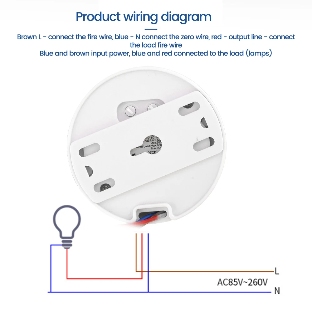 Interruttore a sensore a infrarossi, AC85-265V,