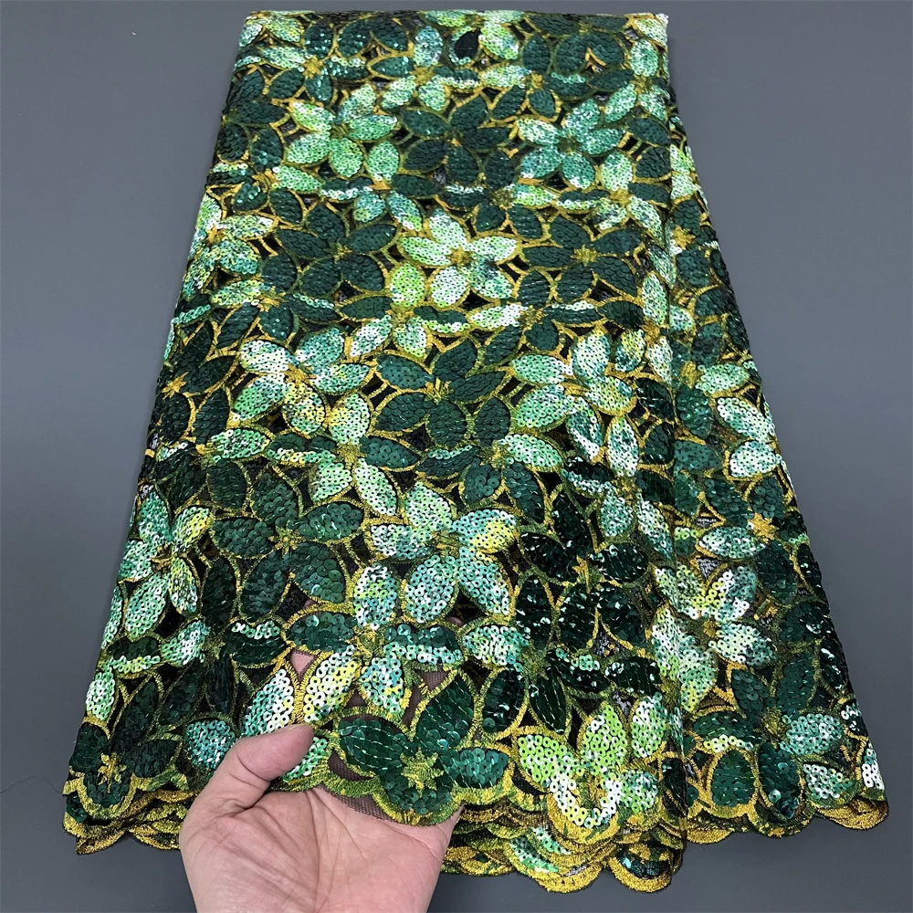 

2025,African Nigerian, Sequins, Beads, Stone Prom Dresses,Tulle Lace Fabric, Embroidery, Sewing, High Quality,5Yard, PS0088