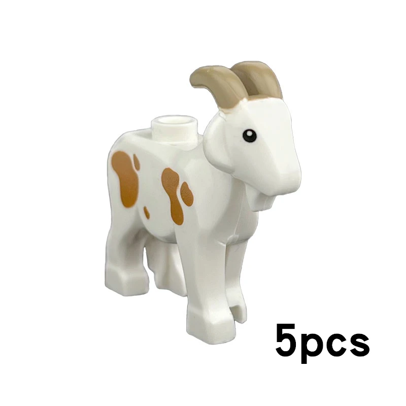 Building Blocks animals goat sheep poultry cattle fowl chick farm domestic goose bird Accessories kids toys gift natural 5pcs