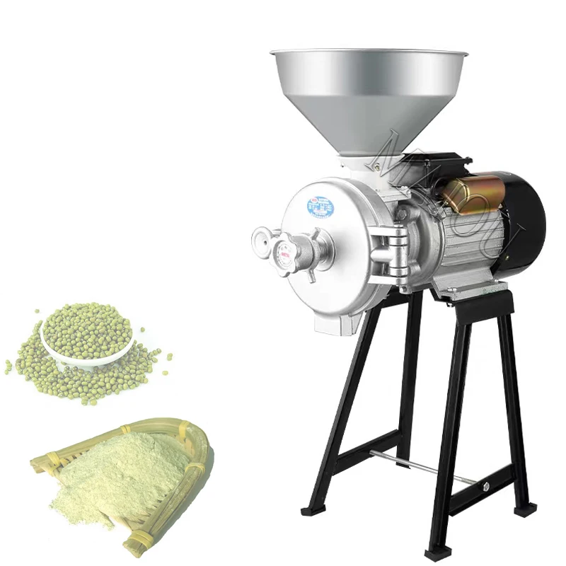 Electric Grain Mill Grinder Commercial Grind Machine For Dry Grain Soybean Corn Coffee Crusher Pulverizer