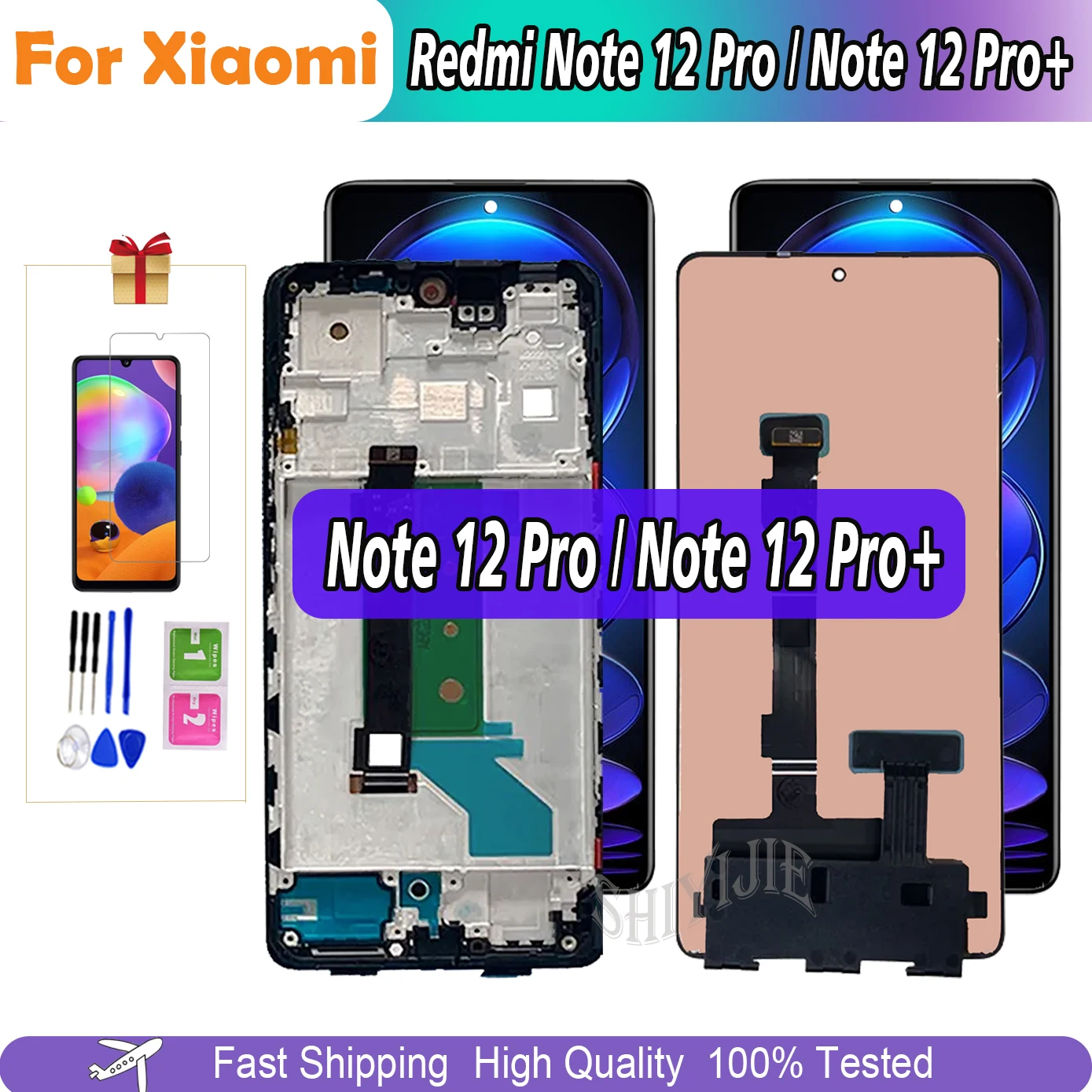 

Tested Original For Redmi Note 12Pro Plus 12 Pro+ For Xiaomi Redmi Note 12 Pro 22101316C Lcd Touch Display Screen Assembly