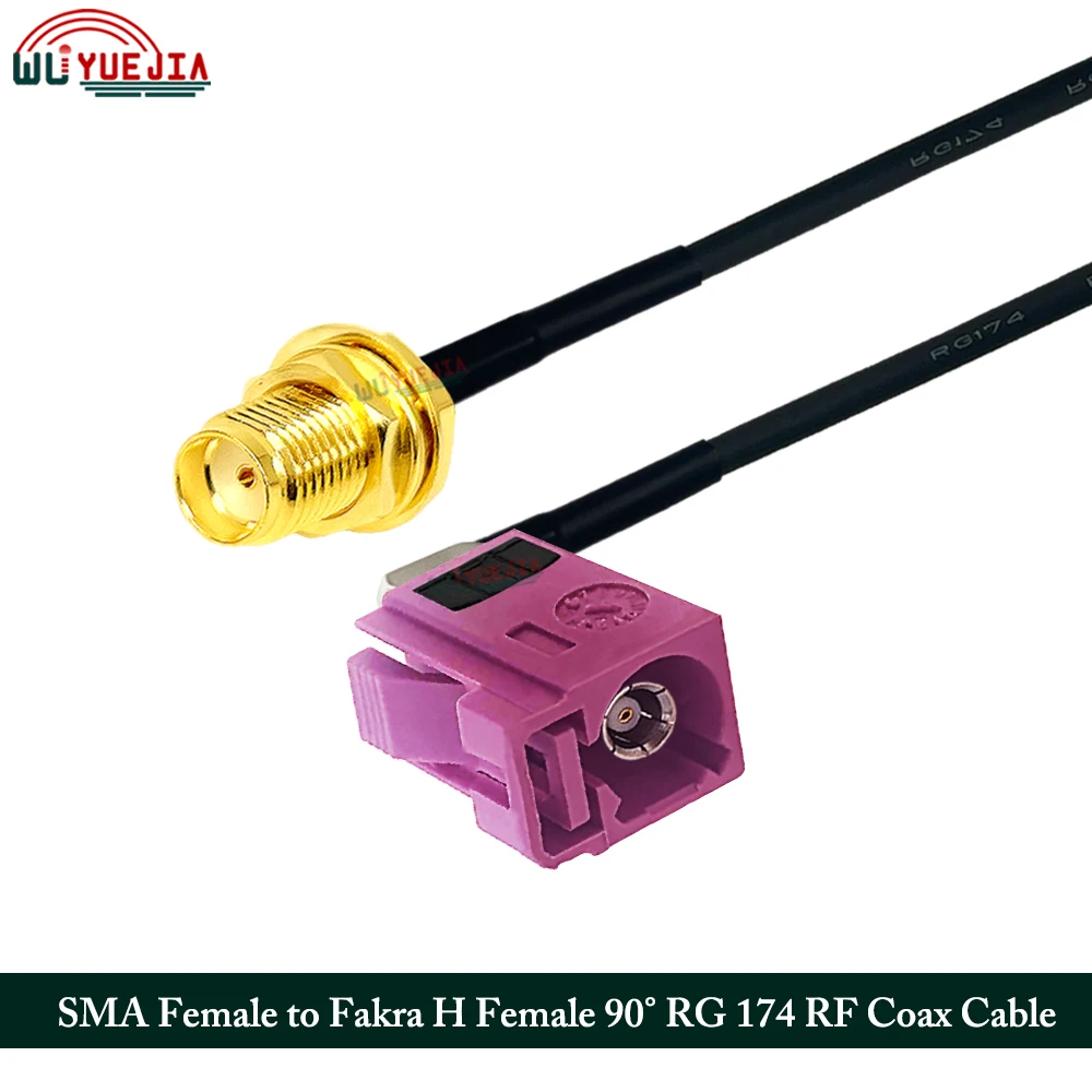 RG-174 كابل SMA أنثى إلى فقرا ABCDEFGHIKZ أنثى جاك الزاوية اليمنى موصل RF كابل محوري هوائي تمديد البلوز ضفيرة