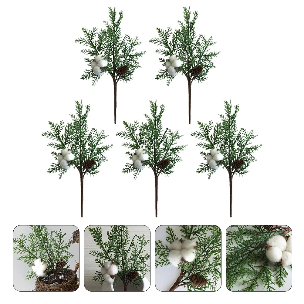 

Artificial Plants Branch Plastic Plant Christmas Decorations Home Office Garden nament Lifelike Look No Water Sunlight Needed
