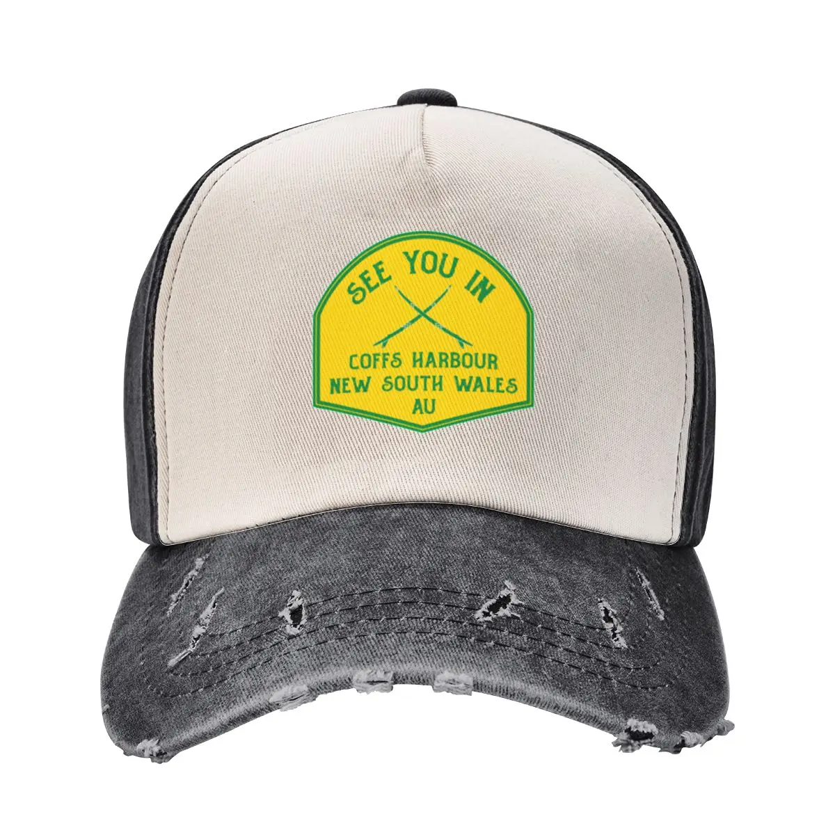 Coffs Harbour-New South Wales-Australia-Green and Gold-See You In Coffs Harbour Baseball Cap cute Golf Hat Boy Women's