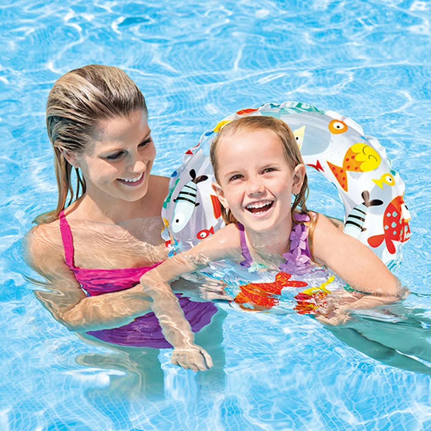 Cercle d'eau d'anneau de natation, radeaux de piscine gonflables, jouet d'eau pour enfants, piscine, fête sur la plage, jouets de combat amusants en eau 51cm