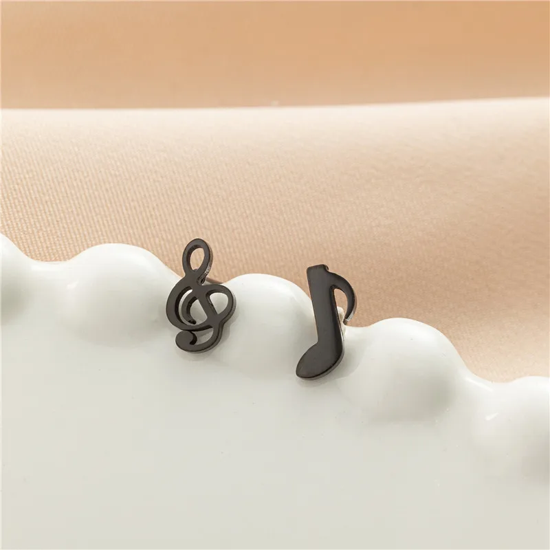 Punk-Spinnennetz-Ohrringe für Frauen, Edelstahl-Musikbrillen-Pinguin-Ohrstecker, Minimalistische Ohrpiercing-Schmuckgeschenke – Detail 21