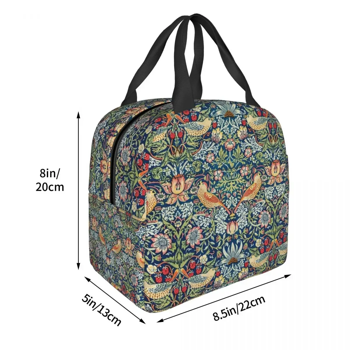 Strawberry Thief Original By William Morris Lunch Bag Bento Box Lunch Tote Picnic Bag Cooler Thermal Bag for Woman Children Work