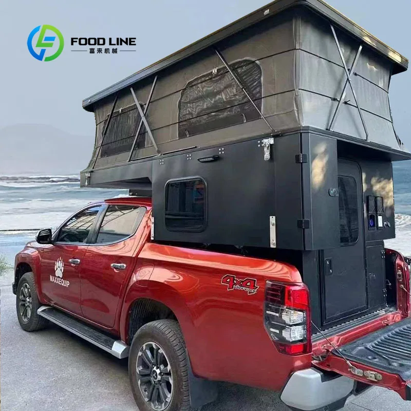 Customized Pickup Truck Camper Rooftop Tent Overlanding Shell 4x4 Offroad Camping System Bulk Purchase Discounts Available