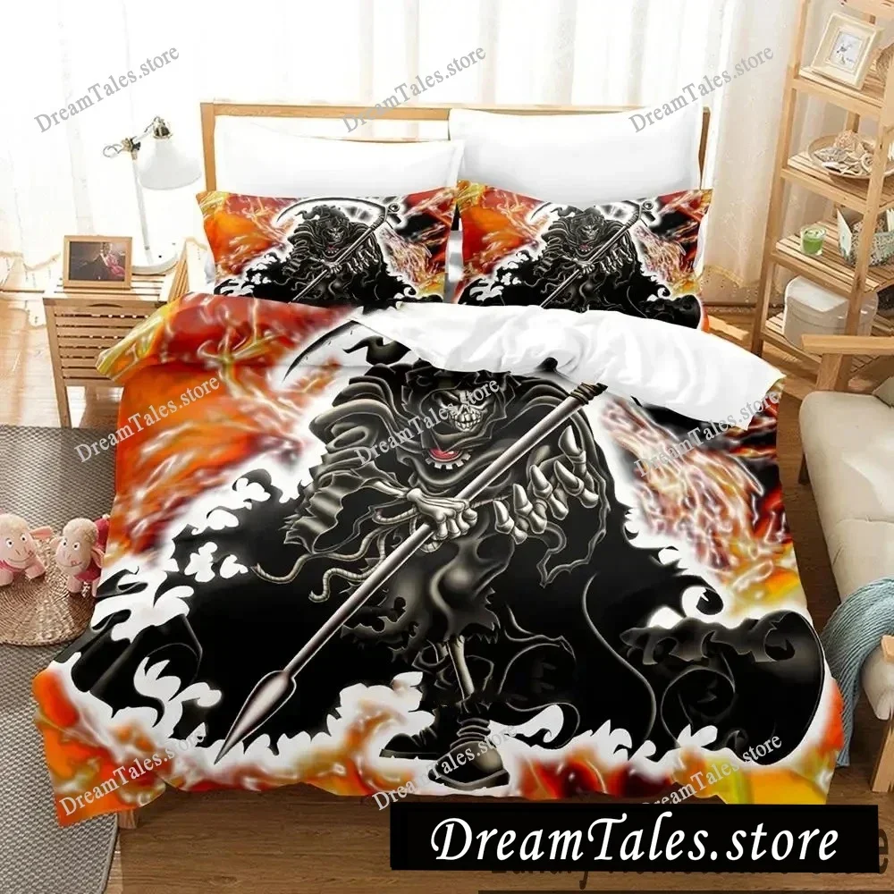 

3D Print Dark Grim Reaper Bedding Set Boys Girls Twin Queen King Size Duvet Cover Pillowcase Bed boys Adult Home Textileextile