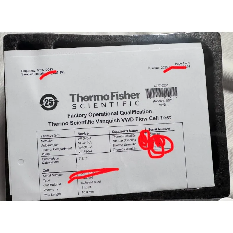 6077.0250 Thermo Fisher Flow Pool U3000 Variable Wavelength Detector Flow Pool Stainless Steel Material