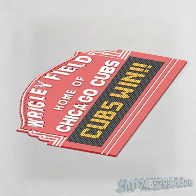 2616PCS Vintage Baseball Stadium Marquee Building Blocks Sports Wall Sign Model DIY Assembly Creative Display Collection Gifts