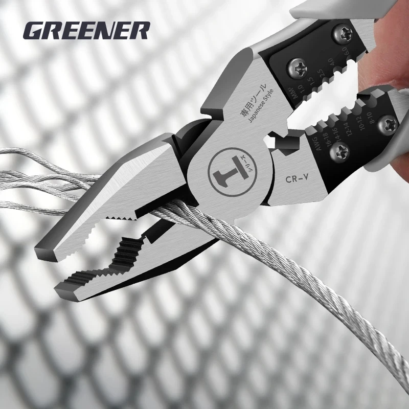 Multifunctional Wire Cutter Electrician Stripping Pliers Decrustation 9\