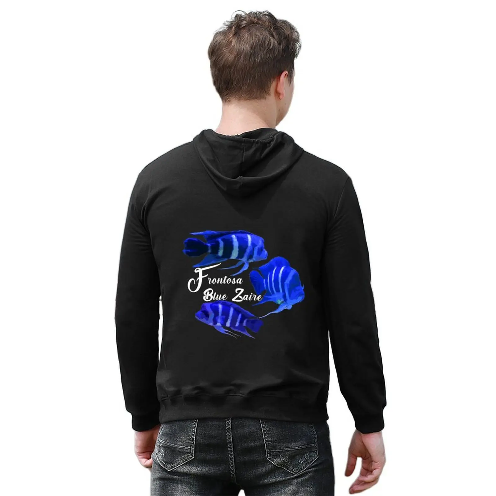 Frontosa Blue Zaire Hoodie ملابس رجالية على الطراز الياباني طقم قميص عرق للرجال يرتدي الرجال بلوفر هوديس