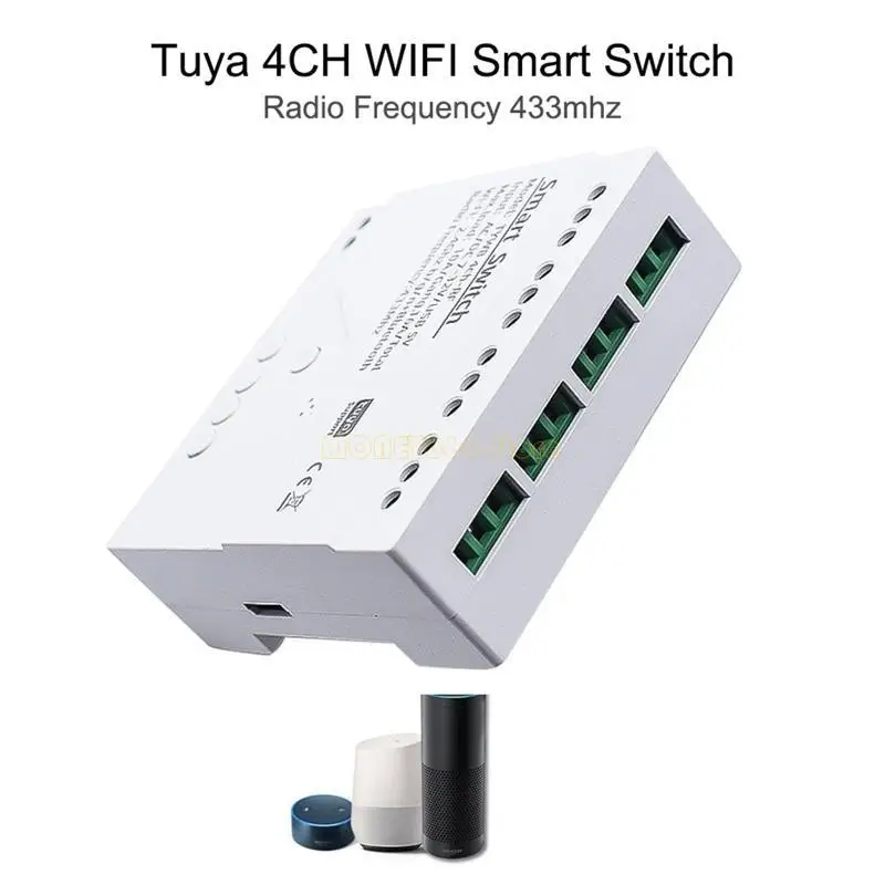 Alexa Googles 홈 433MHz 주파수 음성 제어용 F62C Tuya 스마트 스위치 모듈