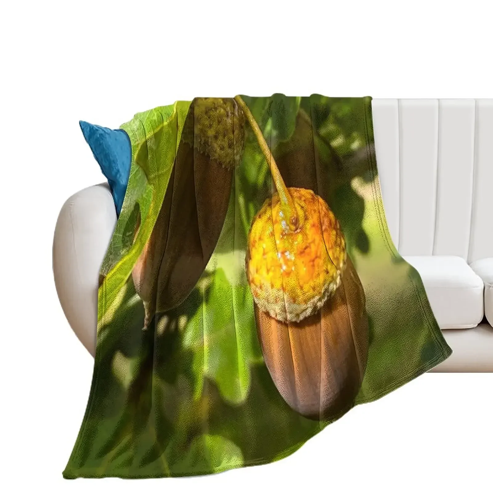 Acorns In The Woods Throw Blanket Decorative Throw Fashion Sofas Bed covers Blankets