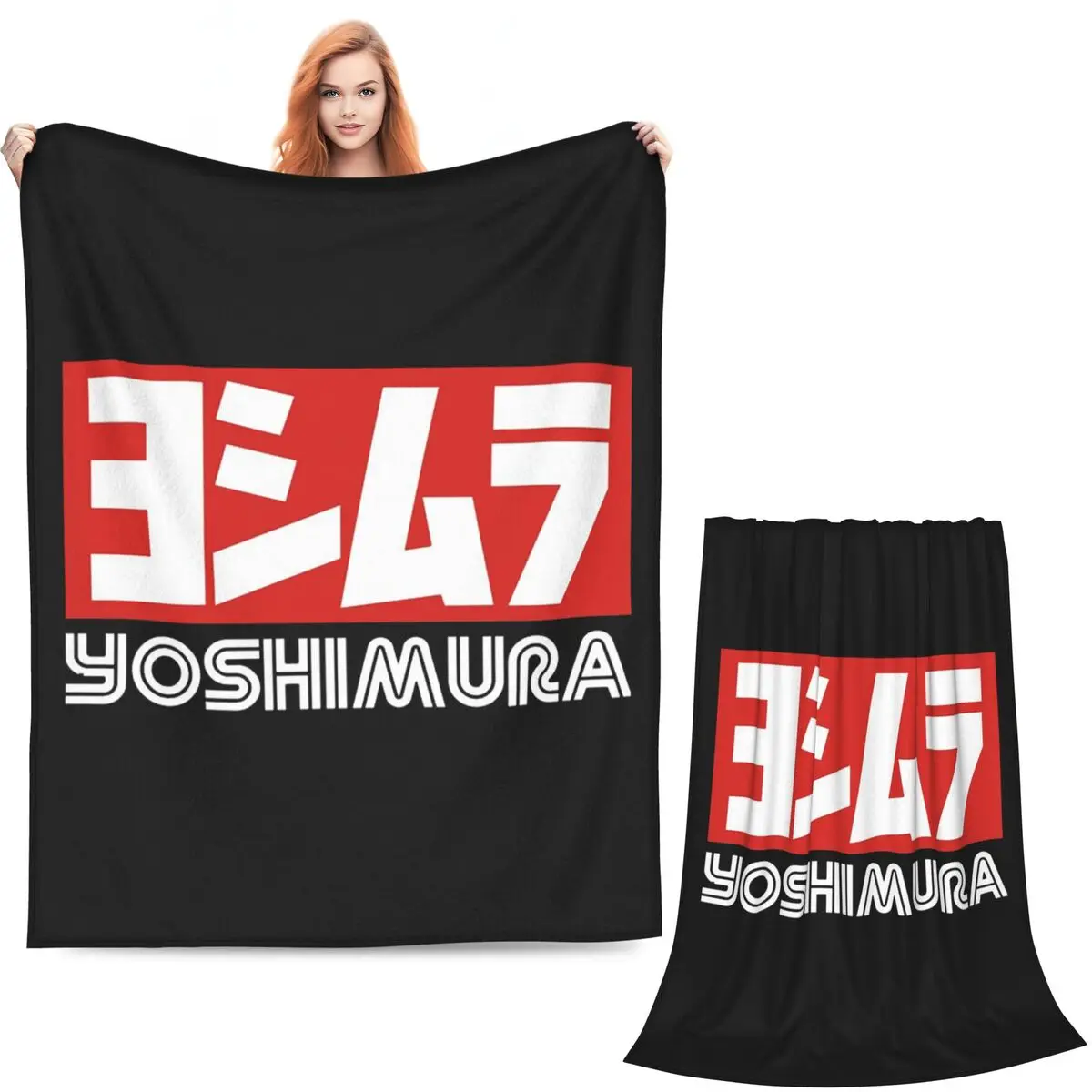 Yoshimura Japanese Motorcycle Exhaust Blanket Soft Warm Flannel Throw Blanket Bedspread for Living room Picnic Travel Home Couch
