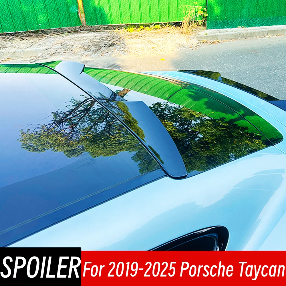 

For Porsche Taycan 2019-2025 Bodykit Car Rear Window Roof Spoiler Wings ABS Plastic Black Carbon Exterior Tuning Accessories