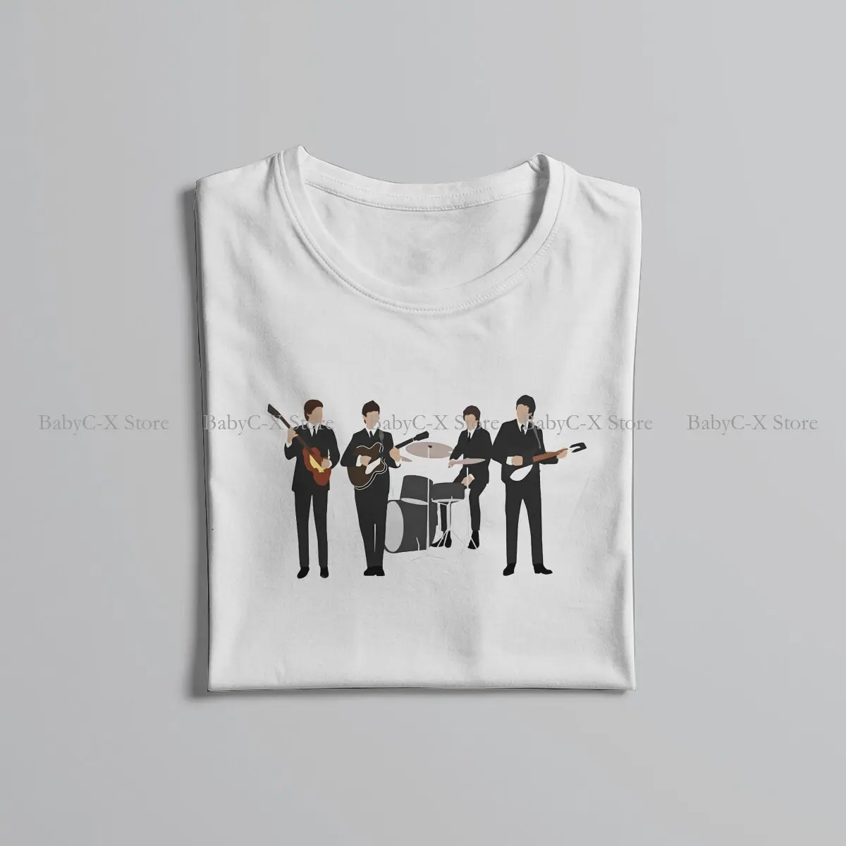 Vintage Retro Line Up Unique TShirt The Beatle Band Top Quality New Design Graphic  T Shirt Short Sleeve