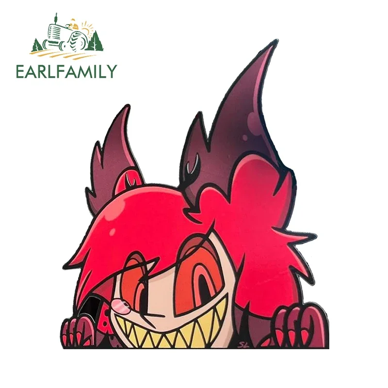 EARLFAMILY 13 سنتيمتر x 11.3 سنتيمتر Kawaii Alastor نظرة خاطفة سيارة ملصق لطيف أنيمي ويندوز ملصق مائي موضة باب السيارة حامي مضحك اكسسوارات