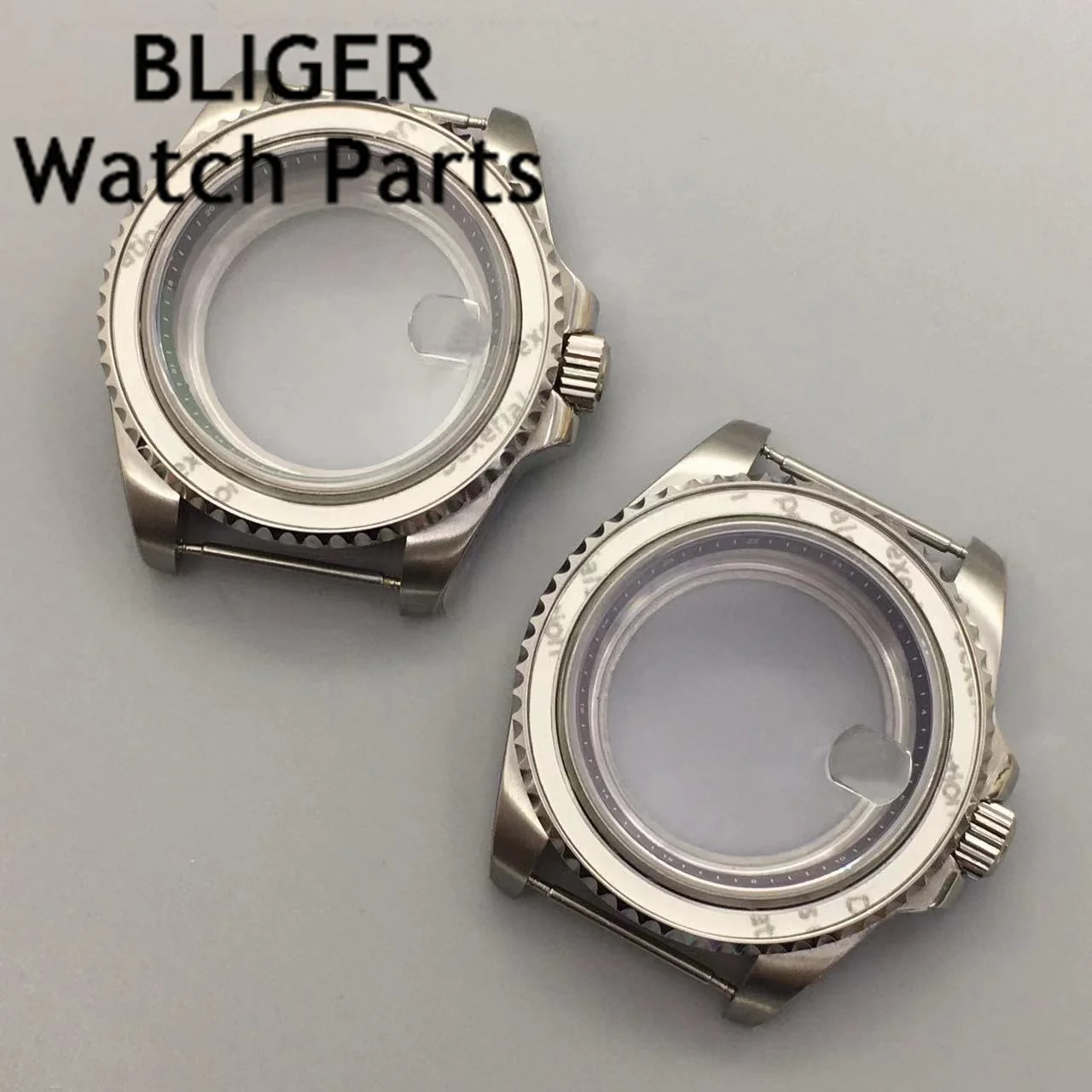 Часы BLIGER Серебристые стерильные, 40 мм, из нержавеющей стали с сапфировым стеклом