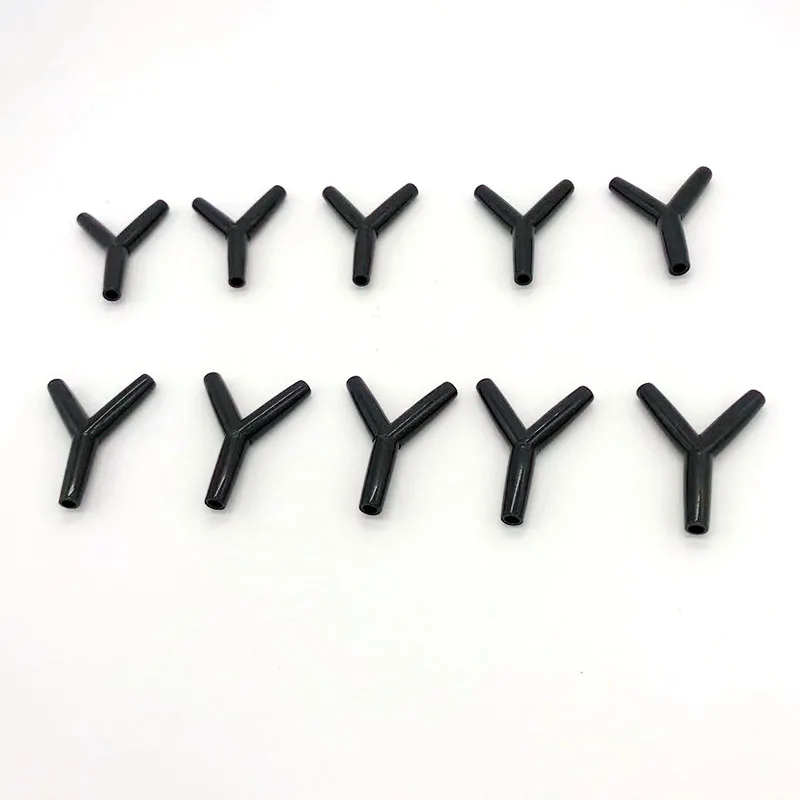 10pcs/lot Black 4mm 3 ways Aquarium Fish Tank Air Pump Connector Connector Control Valve Air Pipe Tube Accessories Y Shape