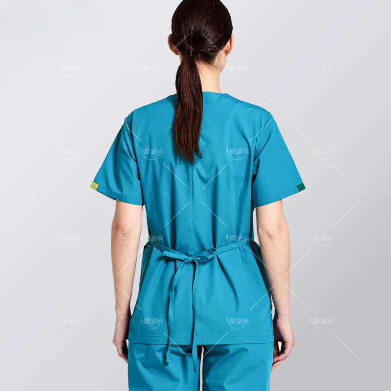 ANNO Maternity Work wear Loose Pregnant Woman Nurse Uniforms Hospital Clothing Female Adjustable Waist Scrubs Set