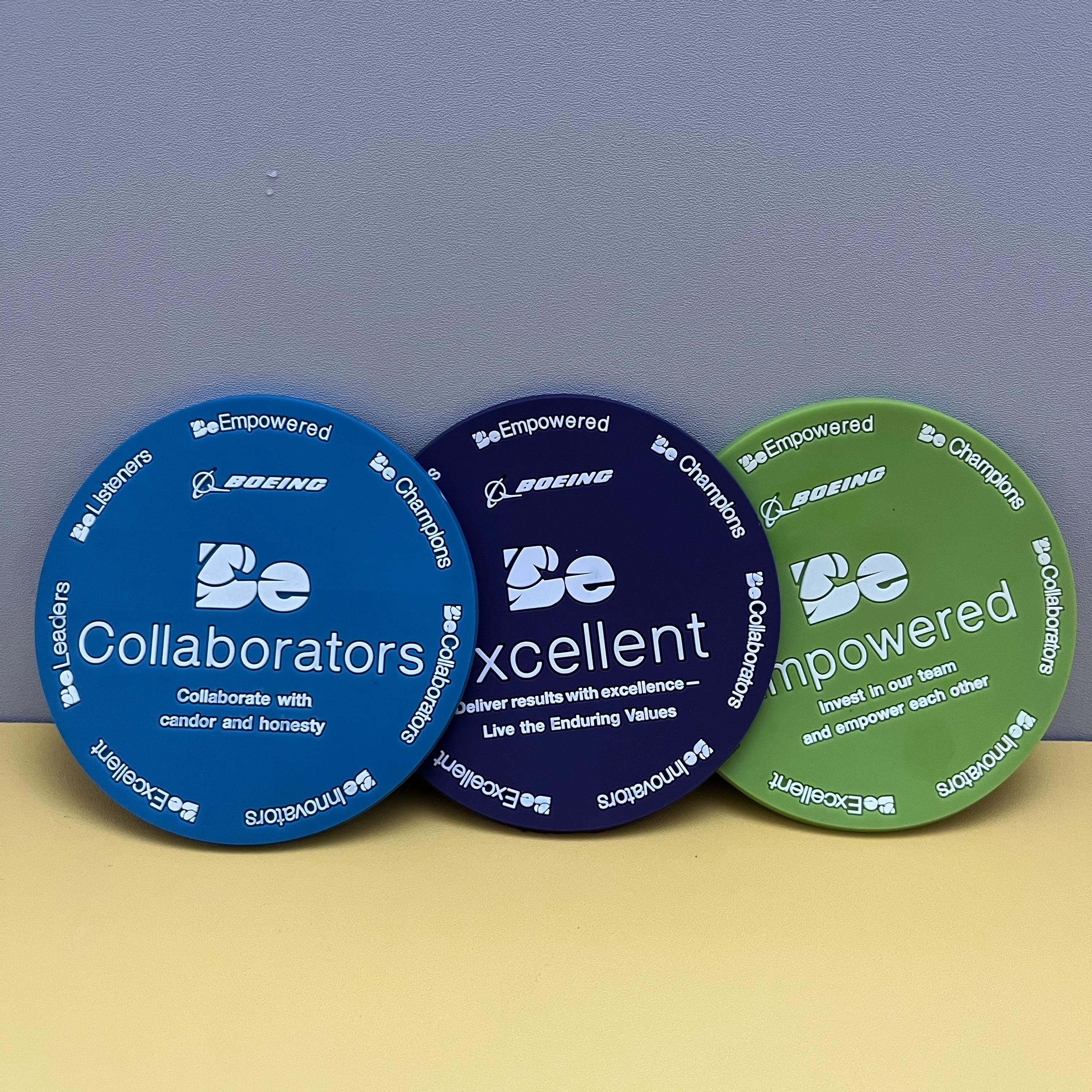 Round Soft PVC Silicone Cup Coaster Custom Logo Printed Table Protection Mats Home Kitchen Decoration Wholesale view 5