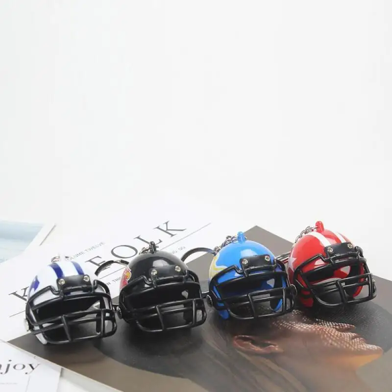 Creative Mini Football Helmet Keychain, Sports Bag Charm Pendant Sports Football Fans Gifts