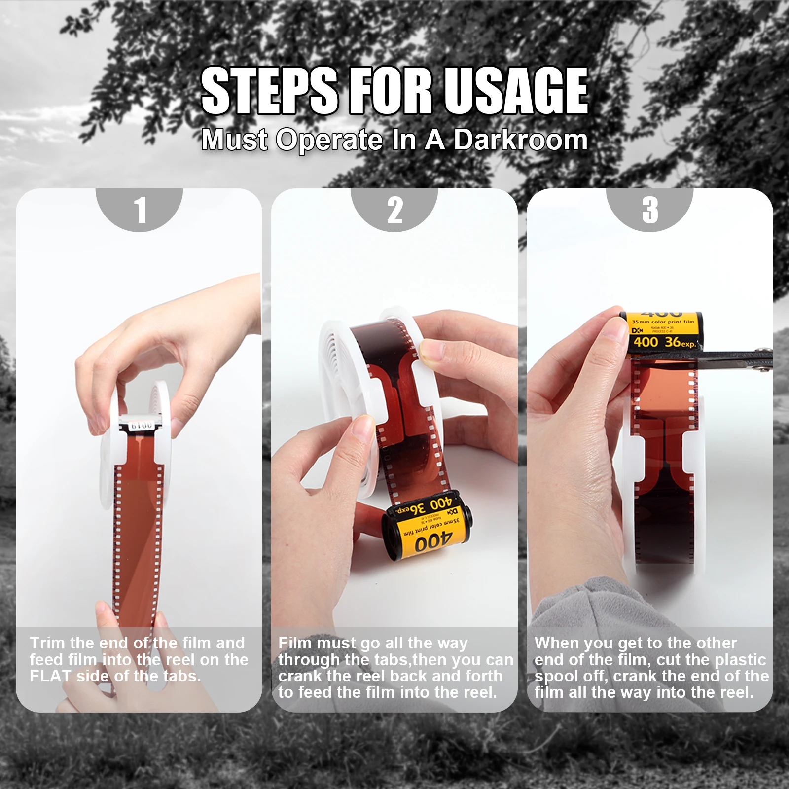 بكرة حلزونية متعددة التنسيق 120 135 127 لغرفة المظلمة لـ AP Paterson Kaiser تطوير بكرة الخزان ملحقات معالجة البديلة