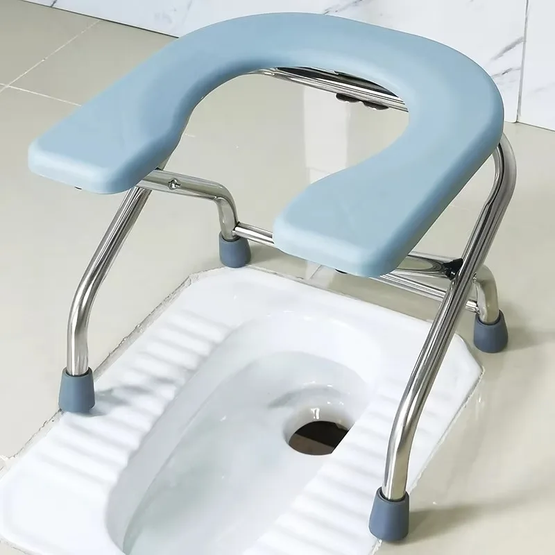 Portable Durable Aluminum Alloy Bathroom Commode Chair Emergency Folding Travel Toilet Seat for Hospital Car Apartment Hotel Use