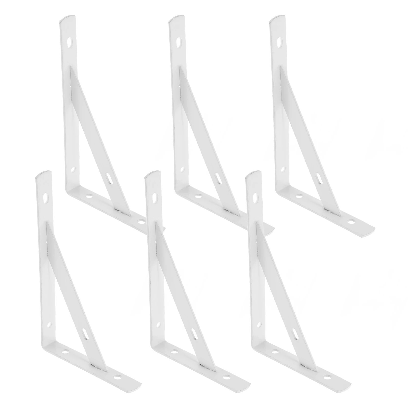 

6pcs Wall Shelf Brackets Metal Floating Shelves Supports Steel Bracket For Home Storage Plant Closet Hanger Pole Brackets