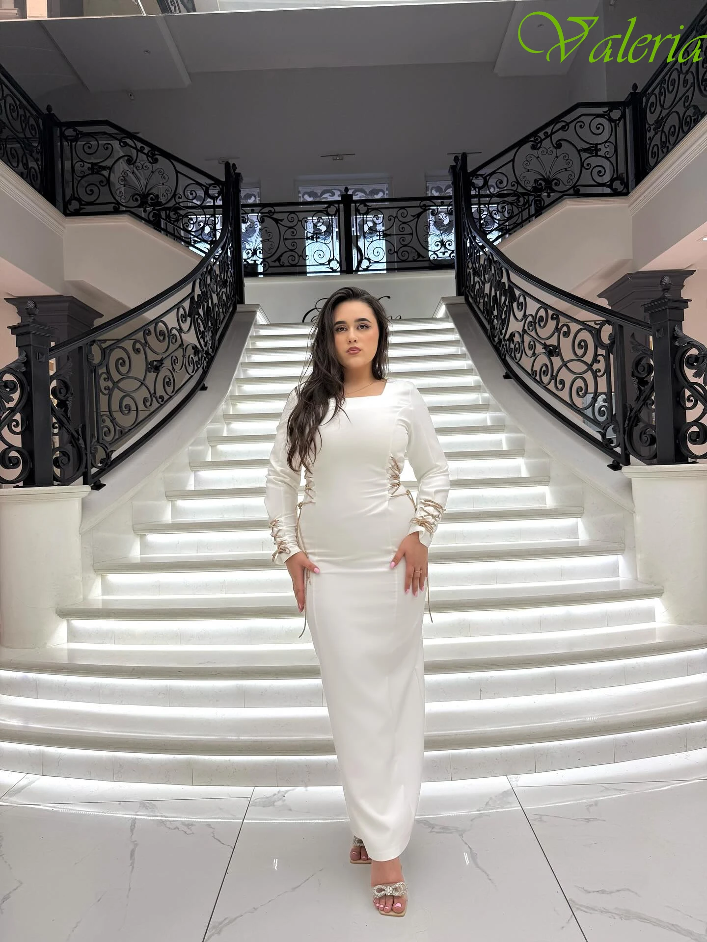 

Customized Straight Square Collar Elegant Evening Dress Fashion High Quality Bespoke Occasion Gowns Temperament Party Dress