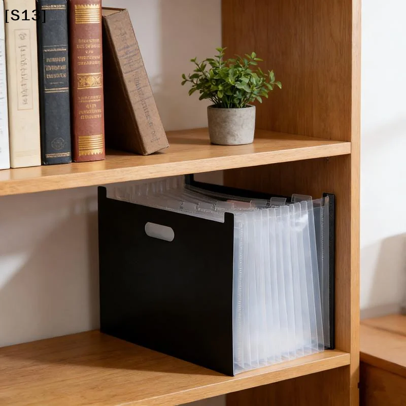 A4 Accordion Folder Clear  Labels Expanding Document Folder File Organizer Desk Management For Office File Cabinet[Q]Q@