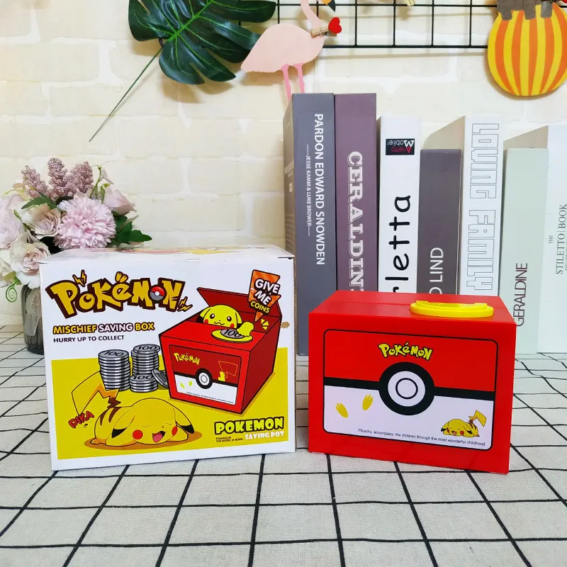Cartoon  Anime Electronic Plastic Money Box Piggy Bank Action Figure Steal Coin Piggy Bank Pokémon Toys Holiday Gift view 5