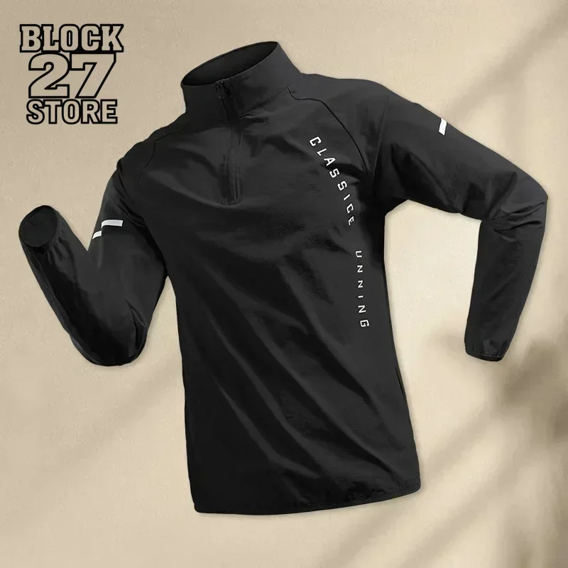 

2025 White Men Running Jackets Gym Zipper Hooded Sport Jacke Jogging Training Fitness Sweatshirt Casual Running Sportswear