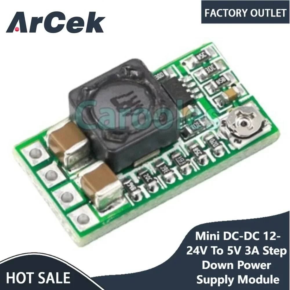 DC-DC 12-24V To 5V 3A Step Down Mini Power Supply Module Adjustable Efficiency 97.5% Buck Converter