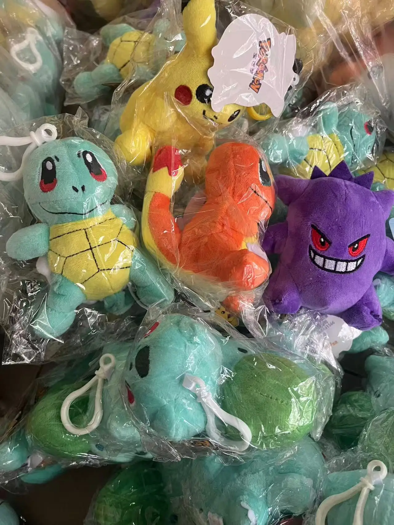 50 sztuk/partia Pokemon pluszowy brelok 13cm-Pikachu Charizard Bulbasaur Squirtle wypchane lalki miękka zabawka luzem hurtownia dzieci prezenty