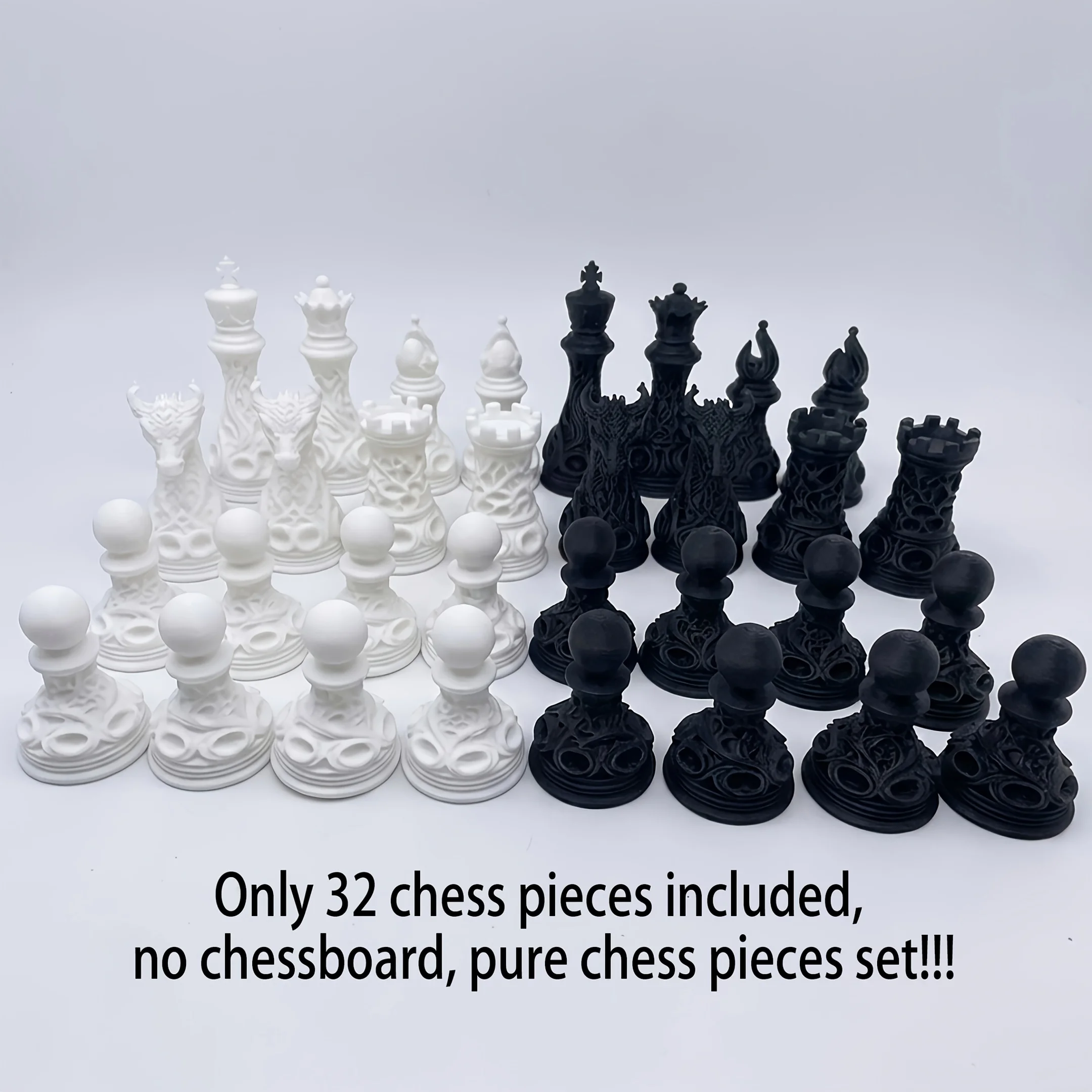 32-piece 3D printed plastic Go - огляд і ціна 3D Printing Chess