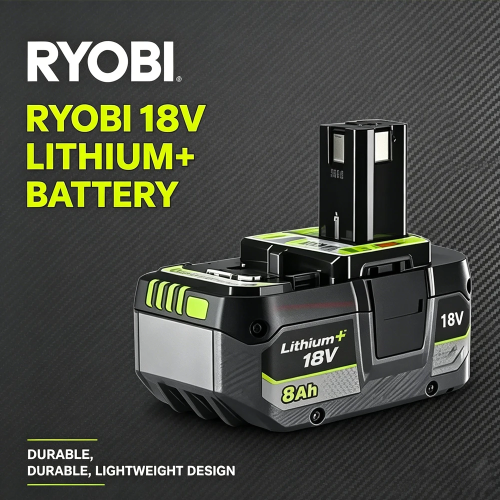 

NEW for RYOBI high-performance lithium battery 18V low self discharge, suitable for all tools P108 P104 P107 RB18L50 RB18L20