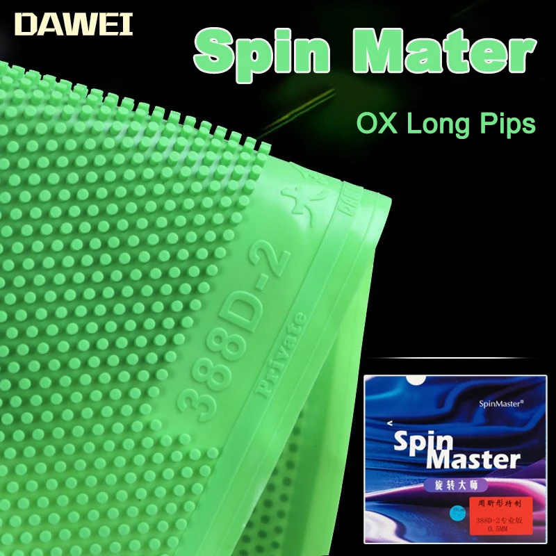 

DAWEI Long Pips Table Tennis Rubber Zhou Xintong Specialized 388D-2 Medium Pips Grenn/Pink/Blue OX Ping Pong Rackets Rubber ITTF