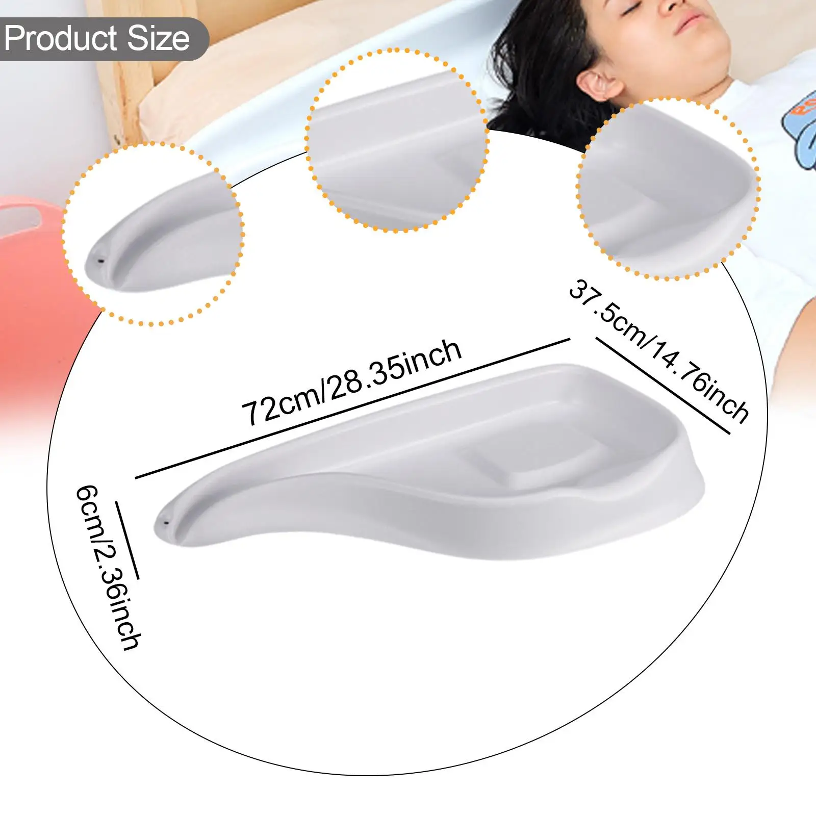Hair Washing Basin for Bedside Use with Drainage for Seniors