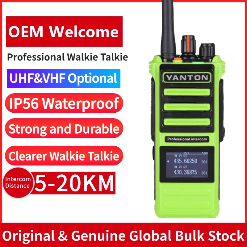 

Dual Band Ham IP66 Waterproof YANTON T-890 Mobile Two Way VHF Radio Handheld Walkie Talkie