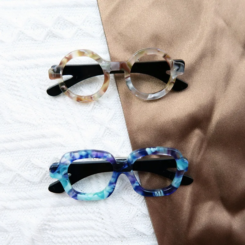 بروش أكريليك على شكل نظارات، شخصي، مكانة، أسلوب فريد، إكسسوارات ملابس على شكل زهرة الصدر