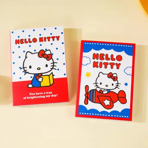 100 Adet Orijinal Sanrio Hello Kitty A6 Karalama Defteri Kawaii Karikatür Renkli Sayfalar Defter Planlayıcısı Dergisi Öğrenci Kırtasiye Malzemeleri